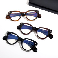 Montures de lunettes en acétate spécialisées vintage unisexe Montures optiques rondes rétro classiques Lunettes à la mode pour tous les âges