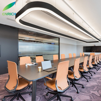 Rectangle Pendentif lumières Linkable Plafond Suspension Lampe Led Lumière Linéaire Pour Bureau Centre Commercial Supermarché