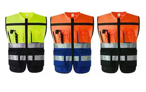 Gran oferta, chaleco de trabajo al aire libre con logotipo personalizado, ropa protectora de alta visibilidad con tiras reflectantes de alta visibilidad - Product Image 4