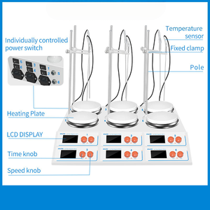 Agitador Magnético de Laboratorio Veidt de 6 Posiciones, Mezclador de Laboratorio de 1000 ml con Calefacción en Cada Posición a 160 °C, Agitador Magnético Multiposiciones con Calefacción - Product Image 4