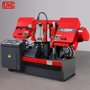 GZ4232 CNC testere makinası yatay büyük tek sütun şerit testere otomatik besleme Metal çelik kesme makinesi