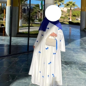 Nuevo Vestido Musulmán de Verano 2026 al por Mayor, Estilo Kimono con Lazo y Mangas Acampanadas para Mujer, Abaya Modesta Islámica Turca para Eid, Dubái - Product Image 5