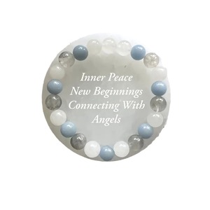 8mm <span class=keywords><strong>Angelite</strong></span> Blanc Jade Bracelet pour Femmes Naturel Guérison Cristal Amitié Charme Pierre Précieuse pour Cadeau - Product Image 1