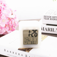Réveil Led à couleur changeante, horloge à Sublimation à Cube fonctionnant sur batterie