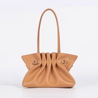 Sac fourre-tout minimaliste en cuir véritable froncé XISHANG pour femme, personnalisable avec logo et couleur, idéal pour les marques de mode