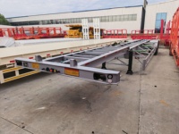 Semi-remorque châssis porte-conteneurs en acier 20 pieds 40 pieds, 8 verrous Twist Lock, charge utile maximale 60T, marque Truck Trailer Chine