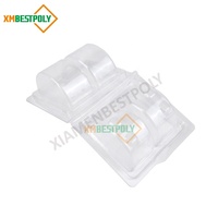 Boîte d'emballage sous blister en plastique transparent 2 trous pour macarons, biscuits, boîtes à clapet en PET