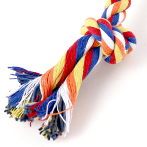 Convient aux chiens de petite à moyenne taille, corde en coton de 33 cm avec double nœud pour jouets pour animaux de compagnie - Product Image 5