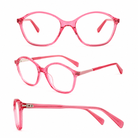 Montures de lunettes géométriques carrées surdimensionnées en acétate transparent pour enfants, lunettes optiques pour garçons et filles