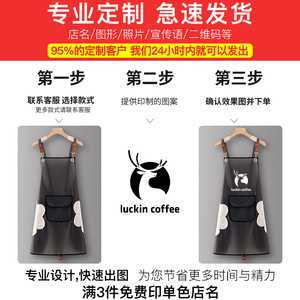 Tablier de cuisine imperméable et anti-taches en TPU <span class=keywords><strong>avec</strong></span> logo personnalisé pour femmes, nouveau style 2026, impression de logo personnalisable, pour le travail en cuisine - Product Image 3