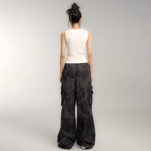Chaleco sin mangas de moda de verano para mujer, camiseta sin mangas corta <span class=keywords><strong>con</strong></span> correa de hebilla recortada y decoración estampada, chaleco Sexy para mujer - Product Image 4