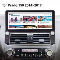 Reproductor de Radio Estéreo Multimedia con Pantalla QLED de 12.3'' Android con Carplay y BT para Toyota Land Cruiser Prado 150 2010~2013 2014~2017