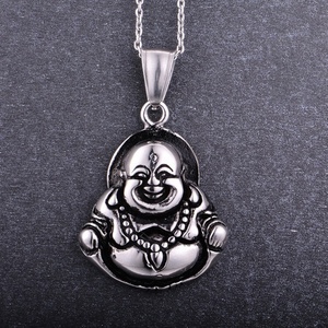 Nouveau Pendentif Bouddha Hip-hop pour Hommes, Collier en Acier Titane Rétro, Bijou Religieux Bouddhiste Cool, Breloque Bouddha - Product Image 5