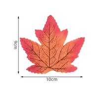 1 paquet de 50 feuilles d'érable artificielles Décoration d'Halloween Simulation de feuilles d'érable de couleur d'automne Feuilles en plastique