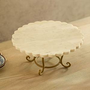 Soporte de servidor de pastel de diseño premium con acabado de calidad superior y usos ocasionales con patas redondeadas doradas en nuevo estilo - Product Image 5