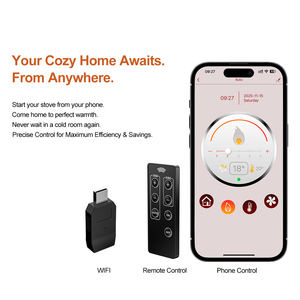 KM0805A riscaldamento interno moderno WIFI stufa <span class=keywords><strong>a</strong></span> <span class=keywords><strong>Pellet</strong></span> Freestanding acciaio Estufas De <span class=keywords><strong>Pellet</strong></span> stufa per Hotel in vendita - Product Image 4