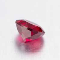 Pierre précieuse synthétique de type pigeon blood, taille ronde, 2 mm à 6 mm, rubis cultivé en laboratoire