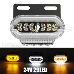 4/6/10x 29LED 24V Flash Side <b>Marker</b> Signal Light Warning Lamp for Truck Trailer Red/ <b>White</b> / Amber / Green / Blue - Product Image 2