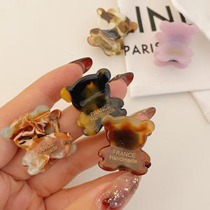 Pinza de pelo de acetato de celulosa de diseñador de moda, pinzas para niños y bebés, pinzas para el pelo de oso para niñas, pasadores nuevos, accesorios para el cabello, pinzas para mujeres - Product Image 2