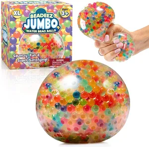 Bolas de estrés carnosas con cuentas de Gel, juguete sensorial para aliviar la ansiedad y el estrés, tamaño Jumbo (colorido), TDAH, para niños y adultos