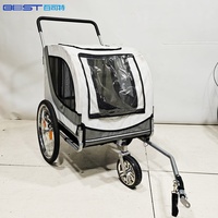 Remorque pliable résistante de vélo de poussette d'animal familier transporteurs de chien avec la remorque de vélo utilitaire personnalisable d'OEM de plate-forme pour la voiture de plage