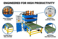 Presse de vulcanisation automatique PLC pour dalles de caoutchouc, machine hydraulique de moulage pour tapis de sol en caoutchouc et tapis de gym