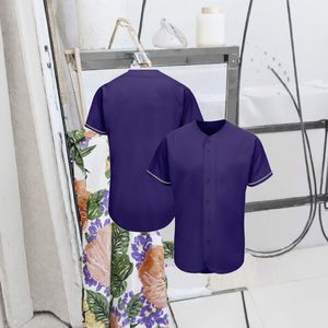 Camisetas de Béisbol y Sóftbol Personalizadas al por Mayor, Unisex, Suaves y Cómodas, 100% Poliéster, Cuello en V, con Botones, Transpirables, Ropa Deportiva - Product Image 3