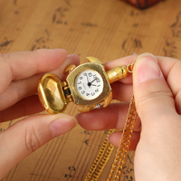 Montre de poche en bronze doré en forme de tortue, bijou de longévité, avec chaîne de collier, montre à quartz, pendentif, collier ras du cou, cadeaux