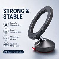 Support magnétique pour voiture en alliage d'aluminium avec rotation à 360° pour tableau de bord - Accessoires intérieurs de voiture
