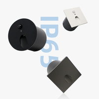 Lampe d'escalier LED ronde moderne GONSU, applique murale pour couloir et chambre, éclairage encastré avec capteur de mouvement, étanche IP65