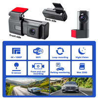 Caméra de tableau de bord 4K à double objectif avec fonction HDR et capteur G, enregistreur de conduite DVR, vision nocturne supérieure, caméra embarquée pour voiture - Meilleures ventes
