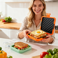 Moule à sandwich en silicone, presse à panini, grille-pain, fromage grillé, silicone de qualité alimentaire, platine sans BPA, résistant à la chaleur