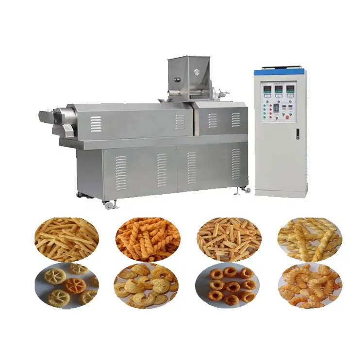 Kızarmış aperatif yemek yapma makinesi kızarmış pelet gıda işleme makinesi cips makinesi
