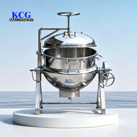 Marmite de Cuisson Verticale Chauffée à la Vapeur 300L - Moteur Robuste en Acier Inoxydable 304 de Qualité Alimentaire pour Grande Boulangerie