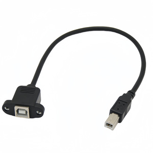 <b>Usb</b> Male To Female <b>Printer</b> Extension <b>Cable</b> With Screw Holes And Ear Tabs <b>For</b> Data Transfer - Product Image 2