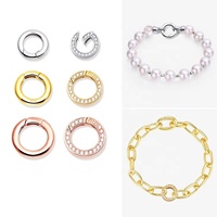 Collier en chaîne pour femmes, sautoir personnalisé, en or rose, différentes tailles, fermoir à pince, tendance, en argent, zircon, pour bricolage, 1 pièce