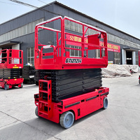 Plateforme élévatrice à ciseaux électrique, plateforme élévatrice hydraulique, capacité de charge 350-500 kg, hauteur 4m-16m, personnalisable, support de logo OEM, couleurs au choix