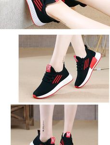 2026 New Style Women's Casual <b>Shoes</b> Korean Style Fashion All-Match White Breathable Mesh Upper Striped Lightweight - Product Image 5