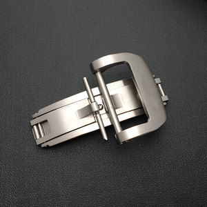 Bouton de haute qualité <span class=keywords><strong>18mm</strong></span> 20mm <span class=keywords><strong>boucle</strong></span> en acier inoxydable <span class=keywords><strong>boucle</strong></span> de <span class=keywords><strong>bracelet</strong></span> de <span class=keywords><strong>montre</strong></span> pour Apple Watch <span class=keywords><strong>Bracelet</strong></span> à fermoir pliant - Product Image 1