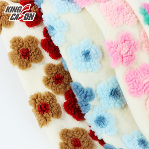 Kingcason 100% Polyester jacquard Sherpa đôi phải đối mặt với em bé Hàng may mặc thoáng khí hoa mẫu chống viên thuốc mềm mại ấm áp cho trẻ sơ sinh - Product Image 3