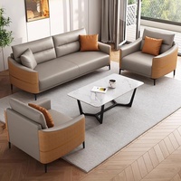 Ensemble de canapé modulaire de bureau décontracté pour trois personnes, polyvalent, salles de réunion pour petites entreprises, réception, salon, hôtel