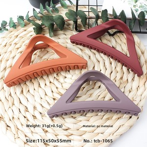 Pinza de Pelo de Silicona Suave Triangular Brillante para Cola de Caballo Media en la Nuca, Tipo Clip de Tiburón - Product Image 4