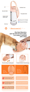 Everich Big Mouth BPA-Free Stainless Steel Dog <strong>Water</strong> <strong>Bottle</strong> Portable 2-in-1 <strong>Pet</strong> Bowl With Food Container