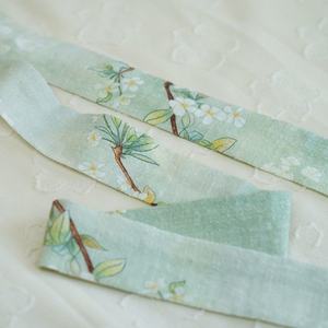 Cinta <span class=keywords><strong>de</strong></span> Tela con Estampado Floral Estilo Chino, Diseño Vintage <span class=keywords><strong>de</strong></span> Flores y Plantas para Accesorios para el Cabello, Envoltura <span class=keywords><strong>de</strong></span> Regalos y Manualidades - Product Image 4