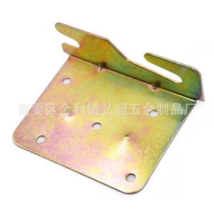 Support d'angle en fer 32x76x93mm, couleur zinc plaqué, durable, connecteur pour meubles de maison, support de fixation à angle droit - Product Image 2