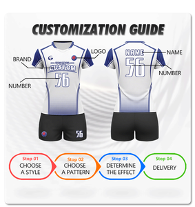 Kaus Bola Voli Pria dengan Cetakan Transfer Panas Lengan Pendek Cepat Kering 100% Poliester Jersey Bola Voli Pantai Latihan Musim Panas Wv94 - Product Image 3