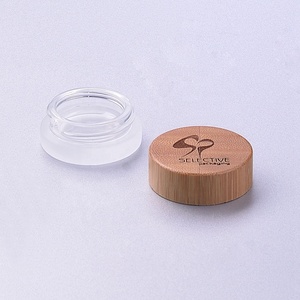 Barattolo di balsamo per le labbra di Min 5G con coperchio di bambù senza tappo in plastica barattolo di vetro smerigliato per la cura della pelle - Product Image 6
