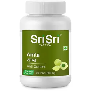 India Herbal Products Sri Sri Ayurveda Amla tablet - Anti Oxidant, 60 Tabs | 500mg