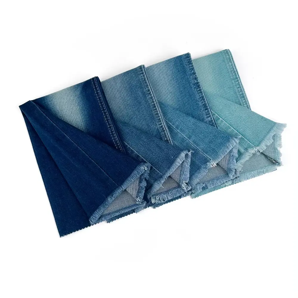 Lager smaragdgrüner Twin Core Jeans Stoff schiebe Denim Stoff Siro weiches Jean-Stoff für Kleidung Hersteller mit Großhandel