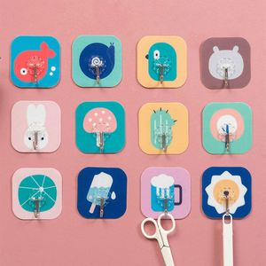 Gancho de dibujos animados para cocina, baño, PVC, autoadhesivo, sin rastro, multifuncional, ganchos fuertes - Product Image 2